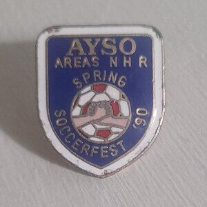 AYSO Areas N H R 1990 Spring Soccerfest Lapel Pin - American Youth Soccer Org.